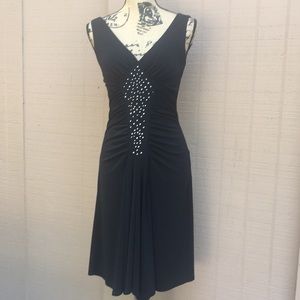 Sz 6P Jessica McClintock Black Sequined Dress